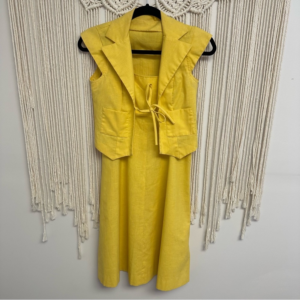 Vintage yellow sundress with jacket